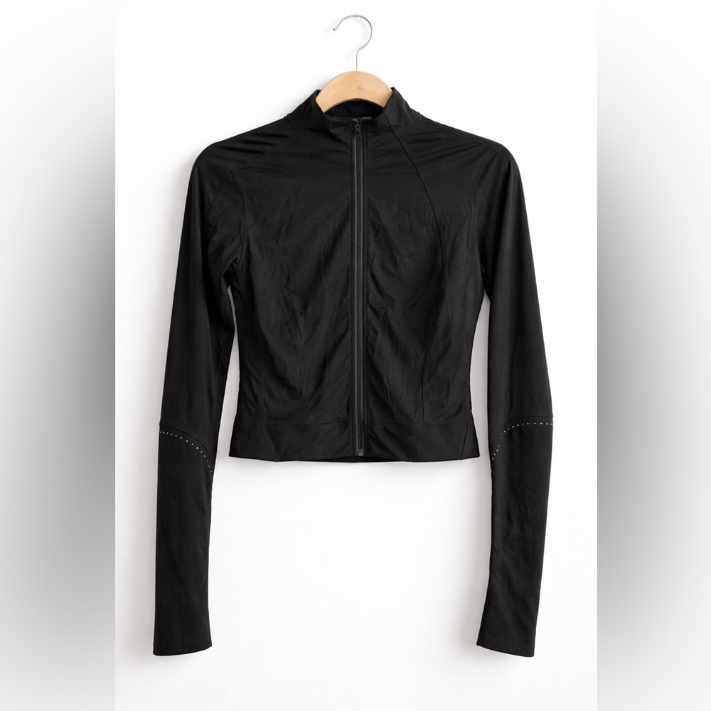 Lululemon Fast & Free Nulux Running Jacket Black Reflective Size 8